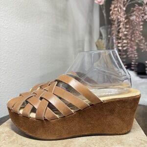 Chocolat Blu Sandals Womens 10 Yemaya Platform Slip On Platform Fisherman Shoes